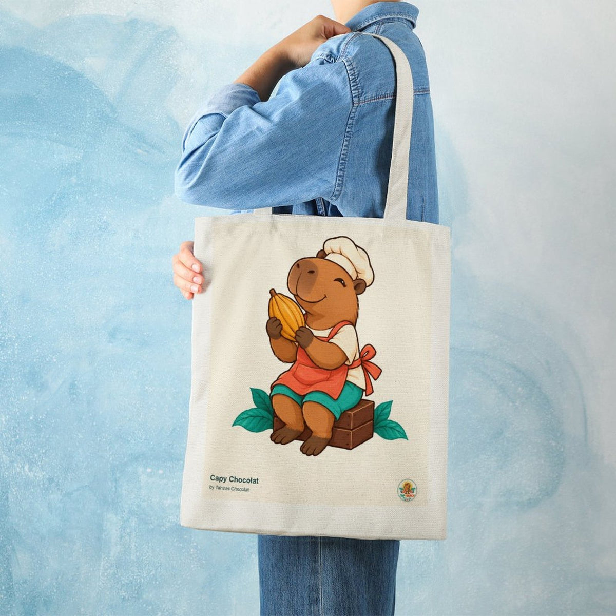 Sac en toile CAPYBEACH — Capy Chocolat · Fille · by Tahiras Chocolat