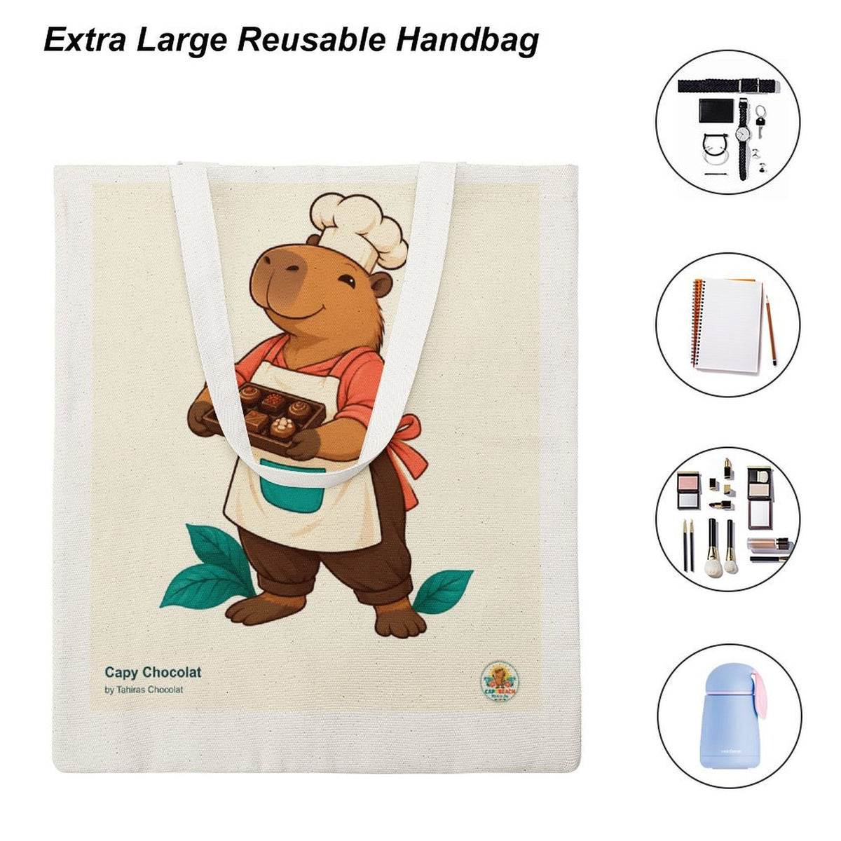 Sac en toile CAPYBEACH — Capy Chocolat · Femme · by Tahiras Chocolat
