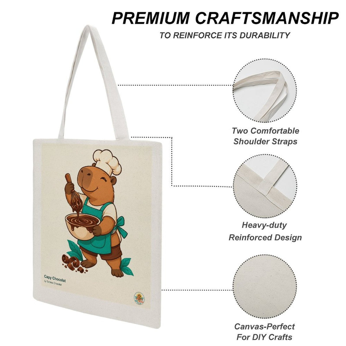 Sac en toile CAPYBEACH — Capy Chocolat · Garçon · by Tahiras Chocolat