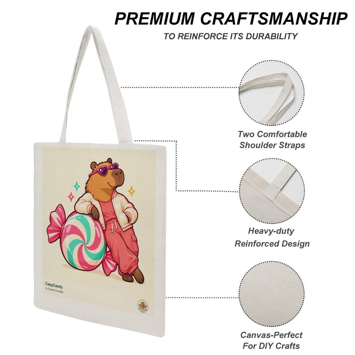 Sac en toile CAPYBEACH — CapyCandy · Femme · by Tahiras Chocolat
